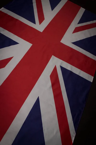 Primer Plano Bandera Nacional Del Reino Unido Union Jack — Foto de Stock