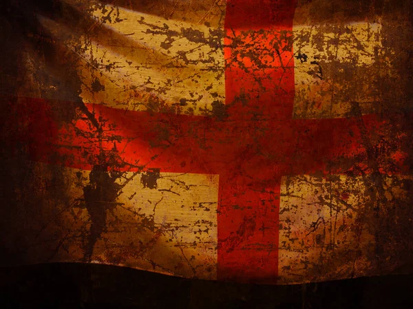 Κλείσιμο Της Εθνικής Σημαίας Της Αγγλίας — Φωτογραφία Αρχείου
