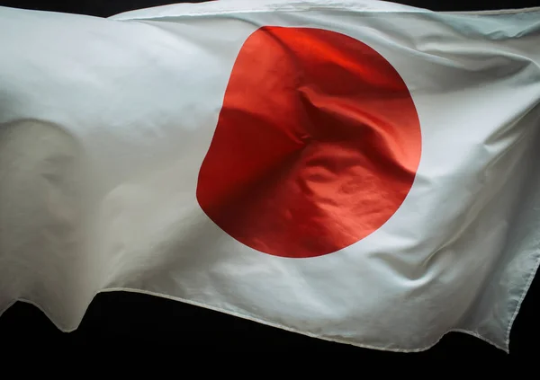 Флаг Японии Тёмном Фоне — стоковое фото