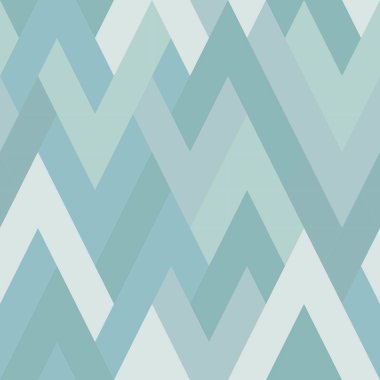 Edikula soğuk renklerde kesintisiz geometrik desen. Retro tarzı. Açık mavi, gri