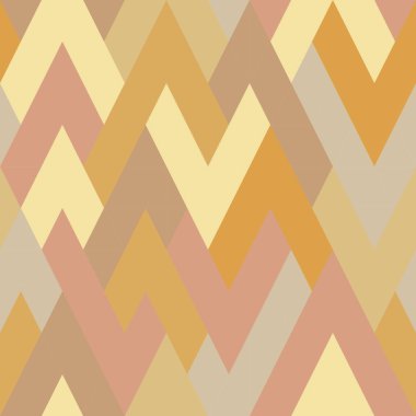 Edikula sıcak tonlarda mozaik deseni. Retro tarzı. Seamless modeli. Sarı, turuncu, bej, Fildişi