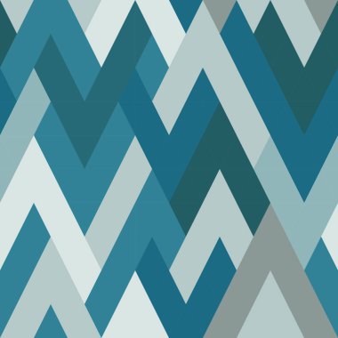 Edikula soğuk tonlarda soyut kesintisiz geometrik desen. Zigzag