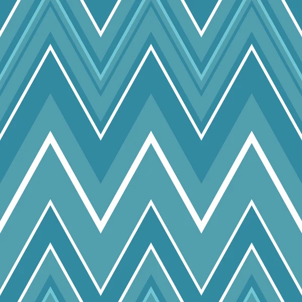 Textiel Retro Patroon Blauw Zigzag Lijnen Seamless Simple Geometrische Stijl — Stockvector