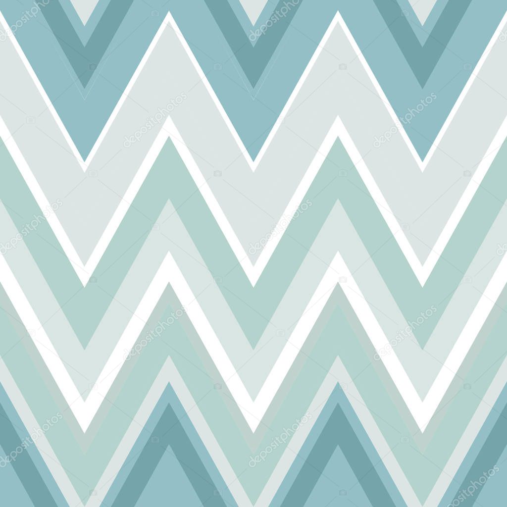 Abstract winter seamless pattern in light blue. Zigzag lines.Simple geometric style