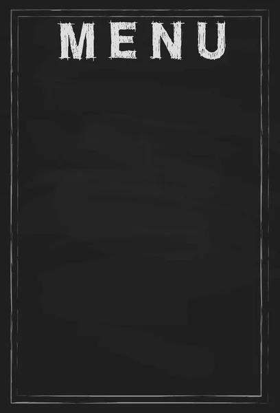 黒い黒板 古い銘刻文字からの汚れ テキスト メニュー 毎日のメニューを書くための場所 — ストックベクタ