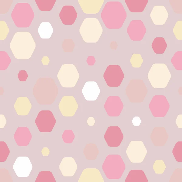 Fondo Sin Fisuras Hexagones Color Pastel Diferentes Colores Tamaños Patrón — Vector de stock