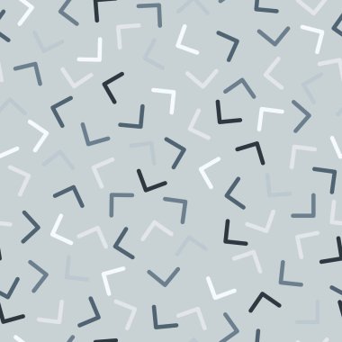 Geometri tarzı. Köşeler, farklı yönlere çevirdi. Seamless modeli. Gri tonlu arka plan