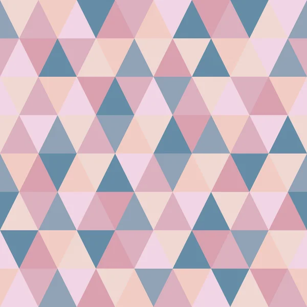 Бесшовный Мозаичный Узор Треугольники Нежные Пастельные Цвета Повторяю Розовый Синий — стоковый вектор