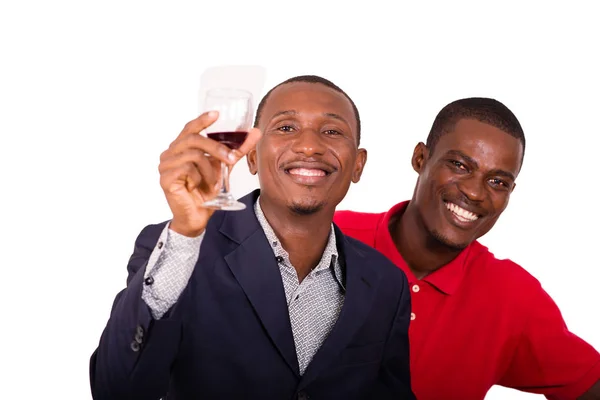 Young happy people toasting with wine — ストック写真