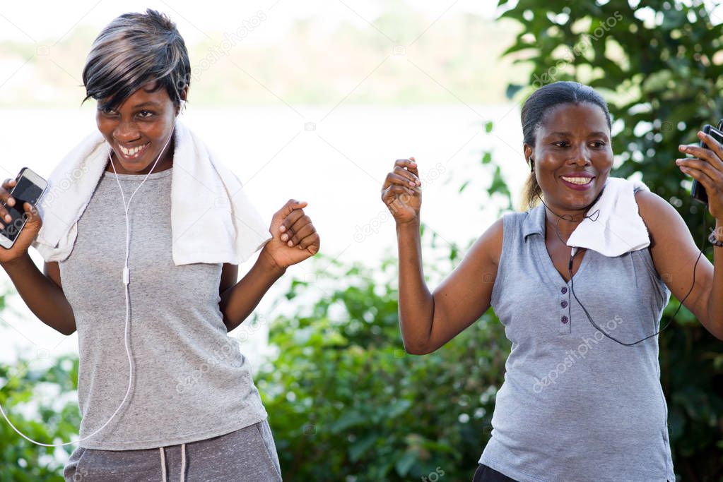 smiling young women, happy.