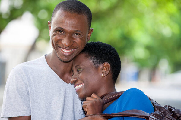 Close-up of young couple, happy.