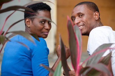 Genç çiftin yakın çekimi, mutlu..