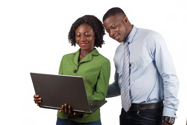 Mann Denkt Beim Blick Den Laptop Nach Managertreffen Idee Analyse — Stockfoto