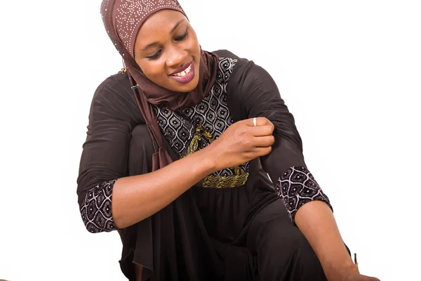 Young Muslim Woman Getting Ready Prayer — Stock Photo, Image