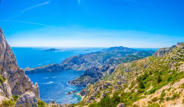Calanque de Morgiou Franc 'taki les Calanques Ulusal Parkı' nda.