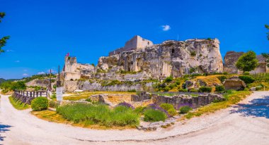Franc 'taki Les Baux des Provence köyünde Baux Şatosu