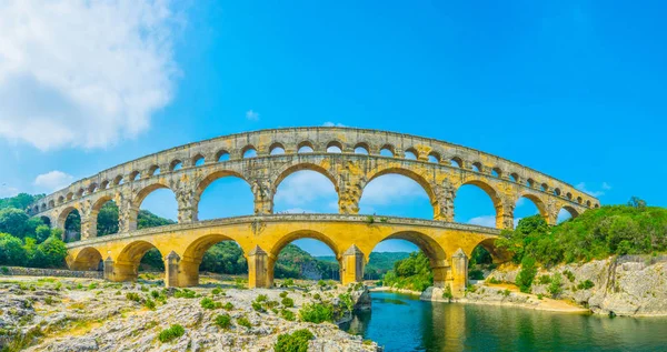 Aqueduto Pont Gard Franc — Fotografia de Stock