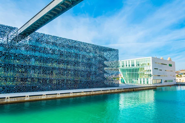 유럽의 Mucem 박물관 마르세유 프랑에서 지중해 — 스톡 사진