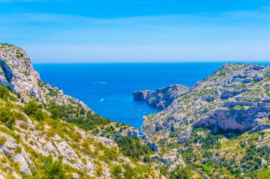 Calanque de Morgiou Franc 'taki les Calanques Ulusal Parkı' nda.