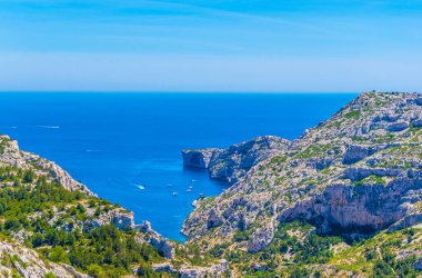 Calanque de Morgiou Franc 'taki les Calanques Ulusal Parkı' nda.