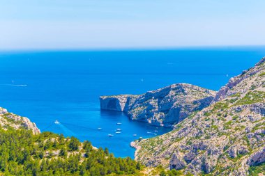 Calanque de Morgiou Franc 'taki les Calanques Ulusal Parkı' nda.