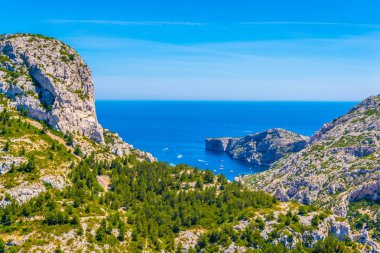 Calanque de Morgiou Franc 'taki les Calanques Ulusal Parkı' nda.