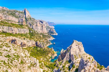 Calanque Sugiton at les Calanques national park in Franc clipart