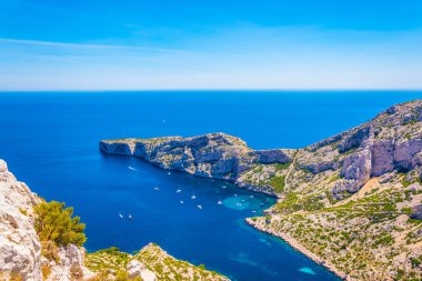 Calanque de Morgiou Franc 'taki les Calanques Ulusal Parkı' nda.
