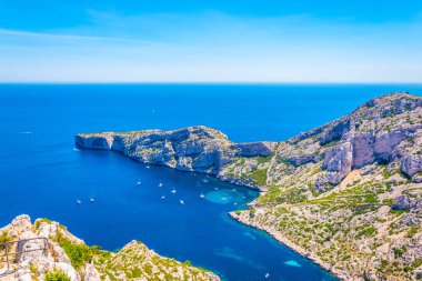 Calanque de Morgiou Franc 'taki les Calanques Ulusal Parkı' nda.
