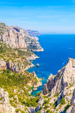 Franc 'taki Calanques Ulusal Parkı' nda Calanque Sugiton