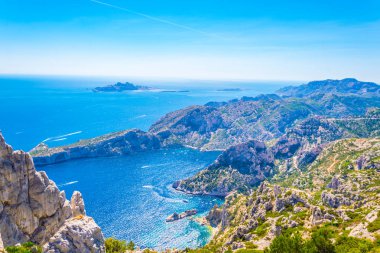 Calanque de Morgiou Franc 'taki les Calanques Ulusal Parkı' nda.