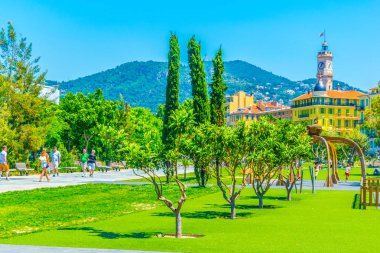 Park promenade du paillon in Nice, Franc clipart