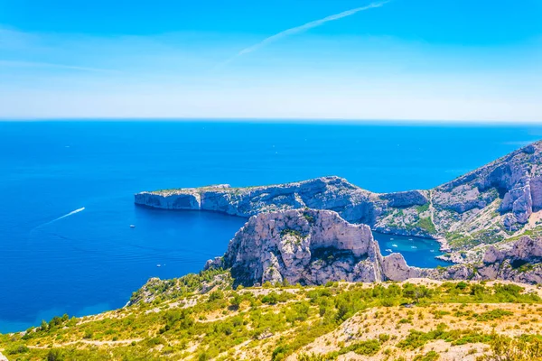 Calanque de Morgiou Franc 'taki les Calanques Ulusal Parkı' nda.