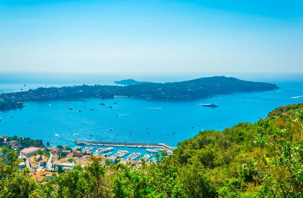 Bay Villefranche Sur Mer Cote Azure Franc — стоковое фото