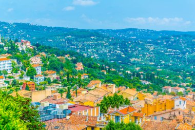 Grasse hakim Katedrali ve Belediye, Frangı tarafından havadan görünümü