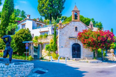 Frangı Saint Paul de Vence Köyü'nde bir Şapel görünümünü