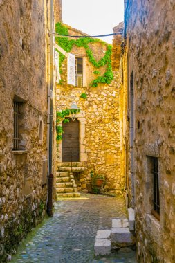 Dar sokak içinde eski şehir, Saint Paul de Vence, Frangı