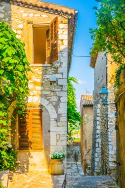 Dar sokak içinde eski şehir, Saint Paul de Vence, Frangı
