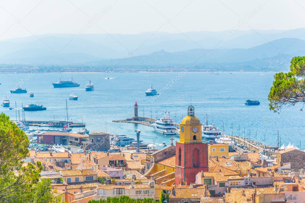 Aerial view of Saint Tropez, Franc