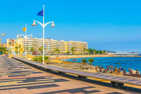 Promenade Langs Kust Saint Raphael Franc — Stockfoto