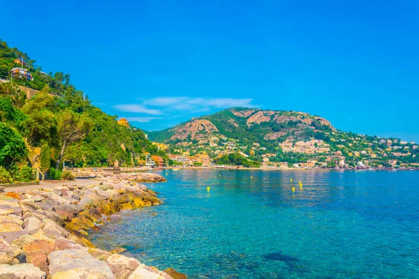 Franc Taki Theoule Sur Mer Köyü Yakınlarındaki Sahil Yürüyüşü — Stok fotoğraf