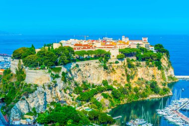 Monac eski şehrin havadan görünümü