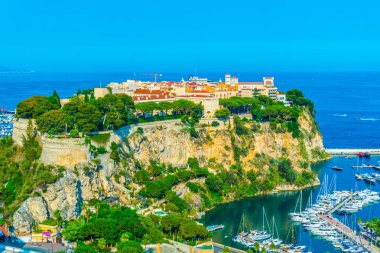 Monac eski şehrin havadan görünümü