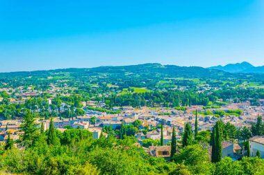 Vaison-la-Romaine Frangı içinde havadan görünümü