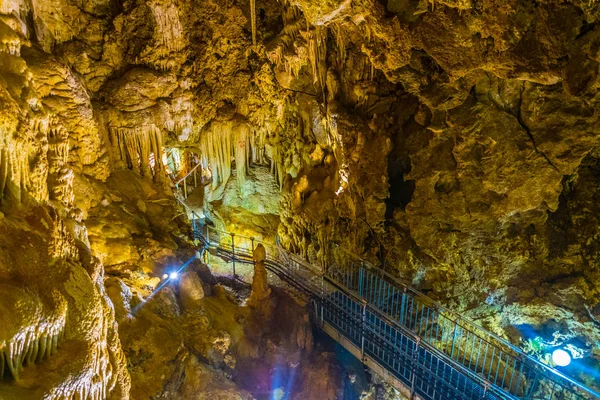 Interior Grotto Jardin Exotique Gardens Monac — Stock Photo, Image