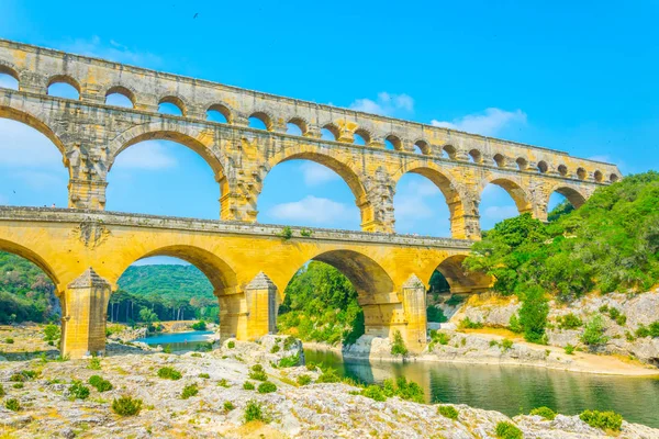 Aqueduto Pont Gard Franc — Fotografia de Stock