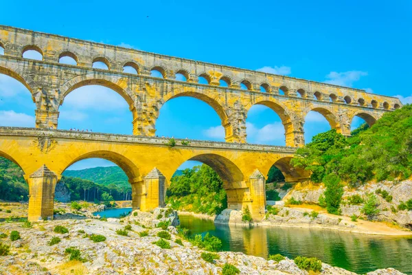 Aqueduto Pont Gard Franc — Fotografia de Stock