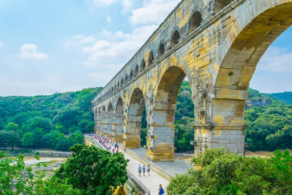 Aqueduto Pont Gard Franc — Fotografia de Stock