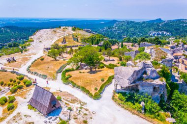 Franc 'taki Les Baux des Provence köyünde Baux Şatosu