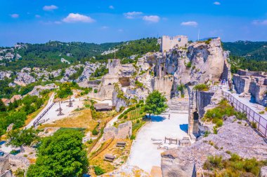 Franc 'taki Les Baux des Provence köyünde Baux Şatosu